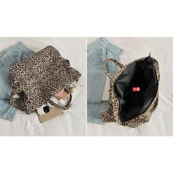 Leopard Print Hobo Tote - Picture 5 of 7
